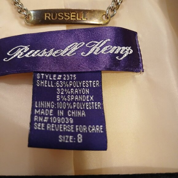 Russell Kemp Butter Yellow Soft & Stylish One Button Blazer Machine Wash&Dry Sz8 - Picture 3 of 10